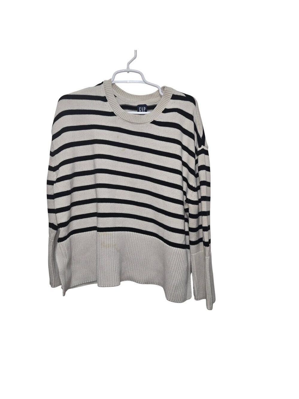 GAP Relaxed Stripe Ribbed Tunic Sweater L